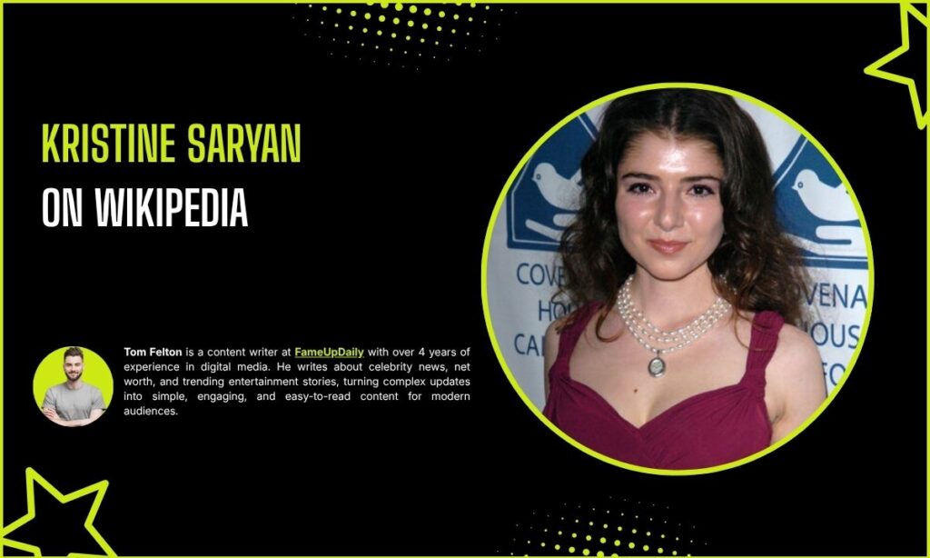Is Kristine Saryan On Wikipedia?