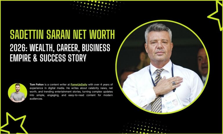 Sadettin Saran Net Worth 2026: Shocking Rise From Swimmer To Media King Revealed