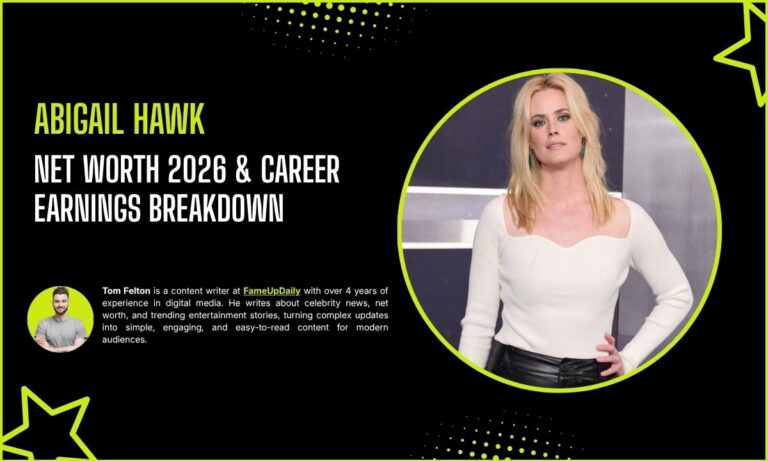 Abigail Hawk Net Worth 2026 & Career Earnings Breakdown Abigail Hawk has built a remarkable career over three decades. She worked steadily without chasing fame or controversy. Her financial story is one of consistency and smart professional choices. Most fans know her from the long-running CBS drama Blue Bloods. She played Detective Abigail Baker across 14 successful seasons. Her role made her one of the most recognized faces on American network television. By 2026, her net worth reflects years of disciplined and dedicated work. She earned through television, indie films, residuals, and new directing projects. Her wealth grew quietly but steadily throughout her entire career. Who Is Abigail Hawk? Abigail Hawk is a well-respected American actress and director. She is best known for her long run on Blue Bloods. Her career spans more than 30 years of consistent professional work. She began acting as a child and never stopped growing. Her formal theatre training gave her a strong professional foundation. That training shaped her into the reliable actress she is today. Beyond acting, she has moved into directing in recent years. She also advocates for disability rights and mental health awareness. Her career and personal values have always walked hand in hand. Abigail Hawk Biography Detail Information Full Name Abigail Diane Gustafson Stage Name Abigail Hawk Date of Birth April 18, 1982 Birthplace Chicago, Illinois, USA Nationality American Ethnicity White Religion Not publicly disclosed Education BFA in Theatre, University of Maryland, 2004 Profession Actress, Director Years Active 1995 – Present Spouse Bryan Spies (married April 25, 2009) Children Two sons Known For Blue Bloods (2010–2024) Net Worth (2026) ~$4 Million Abigail Hawk Age Abigail Hawk was born on the 18th of April in 1982. She grew up developing a deep passion for performing arts. Her journey from childhood to stardom took real dedication and patience. As of 2026, she is 44 years old and still very active. Her career shows no signs of slowing down at this stage. She continues to take on challenging and meaningful new projects regularly. Here is a quick look at her age-related details: Detail Information Date of Birth April 18, 1982 Age (2026) 44 Years Old Birth Sign Aries Birthplace Chicago, Illinois, USA Abigail Hawk Height And Weight Abigail Hawk has always carried herself with a confident physical presence. Her height and build have always suited her television roles perfectly. She maintains a healthy lifestyle that reflects in her overall appearance. Her weight loss journey in recent years drew significant public attention. She lost around 30 pounds through sustainable habits and regular Pilates. Her approach focused on feeling well rather than meeting beauty standards. Here are her known physical measurements: Detail Information Height 5 feet 6 inches (168 cm) Weight (approx.) 128 lbs (58 kg) Body Type Slim and Athletic Eye Color Blue Hair Color Dark Brown Abigail Hawk Physical Appearance Abigail Hawk is widely regarded as a naturally beautiful actress. Her blue eyes and dark hair have always made her stand out on screen. She carries a polished and grounded look both on and off camera. She has never been associated with extreme cosmetic changes or procedures. Her appearance reflects healthy habits and a confident sense of self. Fans often admire her natural and relatable approach to personal style. Here is a quick overview of her physical details: Feature Detail Eye Color Blue Hair Color Dark Brown Skin Tone Fair Build Slim, Athletic Distinctive Feature Expressive blue eyes Abigail Hawk Early Life Abigail Hawk was born and raised in Chicago, Illinois, in 1982. She discovered her love for performing arts at a very young age. That early passion pushed her toward a lifelong career in entertainment. She made her first on-screen appearance at just thirteen years old. She played Samantha Bonner in the 1995 NBC series called Reality Check. That early role proved she had real potential as a professional actress. After finishing school, she pursued formal training with full commitment. She graduated from the University of Maryland with a BFA in Theatre Performance. That degree gave her the technical foundation upon which her career is built. Abigail Hawk Personal Life Abigail Hawk keeps her personal life away from media attention deliberately. She has been married to Bryan Spies since April 2009. Together, they have built a grounded and stable family life in New York. She has spoken openly about her experience with postpartum depression publicly. Sharing that story helped many other mothers feel seen and supported. It was a rare and courageous personal disclosure from a very private person. She is also an active disability rights advocate in her community. Her personal values have always aligned closely with her public actions. This authenticity has earned her deep respect from fans and peers alike. Abigail Hawk Weight Loss Abigail Hawk lost approximately 30 pounds through a sustainable lifestyle approach. She focused on whole foods, increased vegetables, and better hydration habits. Her method was never about restriction but about long-term healthy living. She credits Pilates as the cornerstone of her physical transformation journey. It helped her rebuild core strength and improve her overall flexibility. Her mindset stayed focused on confidence and wellness rather than just weight. Abigail Hawk Family Abigail Hawk comes from a background that always valued creativity and hard work. She has kept her family life private and away from public exposure. That decision has helped her maintain a stable and peaceful home environment. She and her husband, Bryan Spies, have two sons together as of 2026. Their eldest son was born on May 15, 2012, and is now a young teenager. Both boys are growing up in a household that values both service and artistry. Late in 2025, social media activity hinted at the possibility of a third child. Nothing has been officially confirmed by the family at this point. Fans continue to follow her journey with warmth and genuine admiration. Abigail Hawk Husband Bryan Spies is the husband of Abigail Hawk, and they married in 2009. The couple met at Circa '21, a dinner theatre in Rock Island, Illinois. Bryan was working as a performing waiter when they first crossed paths. Their shared love for performance brought them together in a creative space. Bryan later pursued a career as a paramedic with the FDNY. His dedication to public service has always been a grounding influence on their family. In June 2024, they celebrated their 15th wedding anniversary together. Their relationship is frequently described as steady, loving, and deeply rooted. The couple has maintained a private and happy life away from Hollywood drama. Abigail Hawk Career Journey Abigail Hawk has been working in the entertainment industry since 1995. Her career is built on consistent effort rather than a single big break. Every project she took on added another layer to her professional reputation. She moved from small television roles to a decade-long recurring network drama. Along the way, she also explored indie films, theatre, and directing. Her career path shows how discipline and patience can build lasting success. Here are the key milestones that shaped her career: Made her acting debut in 1995 on the NBC series Reality Check Appeared in Law & Order: SVU in guest roles in both 2006 and 2018 Landed her defining role on Blue Bloods starting in 2010 Won Best Actress at the Golden Door Film Festival in 2017 Appeared in 265 episodes of Blue Bloods across 14 seasons Transitioned into directing with her debut project, Take It From the Top Performed in immersive AR theatre in Dublin in August 2025 Early Career and First Acting Roles Abigail Hawk's screen debut came in 1995 when she was just thirteen years old. She played Samantha Bonner in the short-lived NBC series Reality Check. Though the show was cancelled quickly, it gave her her first real professional experience. After completing her BFA in 2004, she took on small television and stage roles. She appeared in Law & Order: SVU and picked up supporting film parts gradually. These years were modest financially but critically important for her long-term development. Breakthrough With Blue Bloods In 2010, Abigail Hawk joined the cast of Blue Bloods on the CBS network television. She played Detective Abigail Baker, aide to Commissioner Frank Reagan. The role was initially small but grew into a fan-favourite character across many seasons. She appeared in 265 of the show's total 293 episodes across 14 seasons. Her recurring presence helped her build significant episodic earnings over time. Blue Bloods became the defining chapter of her entire professional career. Abigail Hawk Movies And TV Shows Abigail Hawk has an impressive and growing list of film and television credits. Her work spans procedural dramas, indie films, holiday movies, and theatre. Each project has added to both her artistic range and her overall earnings. She continues to take on new roles even after Blue Bloods ended in 2024. Her 2025 film Wait List: A Love-ish Story shows she is still in demand. Upcoming projects confirm she is far from slowing down professionally. Here is a complete overview of her film and television work: Title Year Type Role Reality Check 1995 TV Series Samantha Bonner Across the Universe 2007 Film Supporting Role Law & Order: SVU 2006, 2018 TV Series Various Roles Blue Bloods 2010–2024 TV Series Det. Abigail Baker Body of Proof 2011 TV Series Guest Role Are We There Yet? 2012 TV Series Guest Role The Jim Gaffigan Show 2015 TV Series Guest Role Almost Paris 2016 Film Ellie A Christmas in Vermont 2016 TV Movie Riley Thomas Assault on VA-33 2021 Film Supporting Role Under the Stadium Lights 2021 Film Supporting Role The Maltese Holiday 2021 TV Movie Supporting Role Daruma 2023 Film Anna Regarding Us 2024 Film Constance FBI 2025 TV Series Carolyn Eugene Wait List: A Love-ish Story 2025 Film Natalie Abigail Hawk Net Worth In 2026 As of 2026, Abigail Hawk net worth is estimated at approximately four million dollars. That figure reflects her earnings from over two decades of consistent television work. Residuals, indie films, and a new directing career also contribute meaningfully to that total. Her wealth is not the dramatic overnight kind seen with major film stars. It was built episode by episode, project by project, over many years. That steady approach has created a financially stable and secure professional life. Here is a full breakdown of her net worth overview: Category Details Estimated Net Worth (2026) ~$4 Million Primary Income Source Blue Bloods (2010–2024) Estimated Salary Per Episode $30,000 – $50,000 Total Episodes 265 across 14 seasons Secondary Income Directing, indie films, residuals Notable Award Best Actress – Golden Door Film Festival (2017) Years Active 1995 – Present Major Sources of Income Abigail Hawk's income comes from several well-established professional streams. Her longest and most consistent source has always been episodic television earnings. Beyond that, indie films, residuals, and directing fees all contribute to her wealth. She has never relied on a single income channel to build her financial profile. Her career diversification has protected her from the volatility of the entertainment industry. Each revenue stream adds a different but meaningful layer to her overall net worth. Here is a summary of her primary income sources: Income Source Estimated Contribution Blue Bloods Episodic Salary Largest share of total earnings Indie Film Roles Moderate but consistent contribution Syndication Residuals Ongoing passive income stream Directing Projects Growing a new revenue category TV Movies and Guest Roles Supplementary career income Television Salary and Episodic Earnings The backbone of Abigail Hawk's financial life is her Blue Bloods salary. Industry estimates place her per-episode rate between thirty and fifty thousand dollars. Across 265 episodes over 14 seasons, that adds up to a very significant cumulative total before deductions. Film and Guest Appearances Beyond television, she built a steady resume of indie films and TV movies. Her most celebrated film performance came in Almost Paris back in 2016. That role earned her a Best Actress award and opened new professional doors for her career. She also appeared in films like Daruma, Regarding Us, and Wait List in recent years. Guest roles on shows like FBI in 2025 kept her visible after Blue Bloods ended. These appearances added both income and fresh industry visibility at an important career transition point. Residuals and Syndication Impact on Her Wealth Blue Bloods ended its original run in December 2024 after 293 total episodes. However, the show continues generating income through syndication and streaming platforms. Every licensed rerun on cable or a streaming service triggers residual payments for cast members. Abigail Hawk appeared in 265 episodes, which means she continues earning from all of them. Those payments come from Paramount+, international broadcasters, and cable networks airing reruns. Over time, this passive income stream adds hundreds of thousands of dollars without any new work required. Comparison With Other Blue Bloods Cast Members Understanding her net worth requires comparing it with that of her fellow cast members fairly. The lead actors earned significantly more per episode due to top billing and promotional obligations. Her recurring status kept her per-episode rate lower, but her episode count was unusually high. Actor Role Est. Net Worth Peak Salary Per Episode Tom Selleck Frank Reagan (Lead) $25 Million $200,000 Donnie Wahlberg Danny Reagan (Lead) $25 Million $150,000 Bridget Moynahan Erin Reagan (Main Cast) $25 Million $100,000 Will Estes Jamie Reagan (Main Cast) $8 Million $100,000 Abigail Hawk Abigail Baker (Recurring) ~$4 Million $30,000–$50,000 Comparison With Paula Wilcox Net Worth and Career Paula Wilcox is a veteran British actress with a career spanning over five decades. Her defining roles include Chrissy Plummer in Man About the House and Elaine Jones in Coronation Street. She represents the UK equivalent of the steady, career-first professional model. Category Abigail Hawk Paula Wilcox Estimated Net Worth (2026) ~$4 Million ~$1.7 Million Career Start 1995 Late 1960s Primary Market U.S. Network TV UK Television Defining Role Det. Baker, Blue Bloods Chrissy, Man About the House Career Length 30+ Years 55+ Years Current Status Directing new projects Active in TV and theatre What Makes a TV Actress Successful? Lessons From Abigail Hawk and Paula Wilcox Careers Both Abigail Hawk and Paula Wilcox prove that longevity outperforms overnight stardom. Neither actress chased blockbuster fame or high-profile controversies to stay relevant. What they built instead was consistent trust within their respective industries over many years. Their careers also show that supporting roles can produce real and lasting financial wealth. Recurring characters on long-running shows generate compounding income through residuals and syndication. That slow-building model is ultimately more stable than a single large film paycheck. Popular TV Shows That Boost Actor Net Worth (Including Blue Bloods and Paula Wilcox Projects) Not all television work builds equal long-term wealth for the actors involved. Long-running procedural dramas on major U.S. networks consistently produce the strongest financial outcomes. Blue Bloods is one of the best examples of a show that created lasting wealth for its supporting cast. Paula Wilcox work on Coronation Street similarly provided stable income and visibility across decades. Both shows share a common quality in that they have loyal audiences and strong syndication lives. For any working actor, being part of a show like this is a genuine financial opportunity. Lifestyle and Spending Habits Abigail Hawk lives a deliberately modest lifestyle relative to her industry earnings. She does not appear at fashion events or feature her home in luxury publications. Her life in New York is centered around her family rather than celebrity culture. Her husband Bryan's career as an FDNY paramedic keeps their household values rooted and grounded. That influence has clearly shaped how she approaches money and daily life. Celebrities who spend conservatively relative to their income tend to grow their net worth much faster. Assets and Possible Investments Abigail Hawk likely holds a portfolio consistent with experienced long-term industry professionals. Real estate in New York is the most probable major asset in her financial profile. Her peak earning years during Blue Bloods seasons 8 through 14 provided a solid window for accumulation. She also benefits from SAG-AFTRA's pension and health coverage programs for qualifying members. Ongoing residual payments from Blue Bloods continue adding to her wealth without active work. Her move into directing opens a new and growing category of income for the coming years. Pros and Cons of Abigail Hawk Financial Growth Model Her 14-season television run created a stable and long-term income foundation. Residuals from Blue Bloods continue generating passive income well into 2026 A clean public image has kept professional doors consistently open throughout her career. Directing adds a powerful new revenue stream to her already diversified portfolio. Pros Consistent episodic earnings across over 265 television episodes Ongoing syndication residuals require no new work, but keep paying Low reputational risk means continued casting opportunities remain open Cons Supporting cast billing kept her per-episode rate below lead actor levels Her wealth is significantly tied to the success of a single television show Building a directing career to premium pay levels takes considerable time Abigail Hawk Influence on Career Stability Abigail Hawk private personal life has functioned as a powerful career protection tool. She has never generated tabloid headlines or social media controversy of any kind. That clean record means casting directors have never had a reason to pass on her. Her public disclosure about postpartum depression was a rare personal exception. It was handled with dignity and purpose rather than for media attention. That moment actually strengthened rather than complicated her professional and public reputation. Awards, Recognition, and Career Value Her most celebrated professional recognition came at the 2017 Golden Door Film Festival. She won Best Actress for her lead performance in the independent film Almost Paris. That win proved to the industry she could anchor a film, not just support a scene. She also received the Linda Dano Award in 2017 at the HeartShare Human Services Spring Gala. That recognition honored her meaningful contributions to people with developmental disabilities. Awards like these shape an actress's casting value and long-term industry credibility in real ways. Future Financial Growth Potential Her directing debut with Take It From the Top signals a growing new revenue category. Experienced TV directors can earn between $50,000 and $100,000 per episode A new long-running series role could push her net worth past six million dollars Blue Bloods residuals will continue building quietly through syndication for many years Streaming demand for experienced dramatic actresses creates strong new casting opportunities Common Myths About Abigail Hawk Net Worth Myth 1: She Earns the Same as Lead Actors Tom Selleck earned two hundred thousand dollars per episode at his Blue Bloods peak. Abigail Hawk's estimated rate was between thirty and fifty thousand per episode. The gap is significant and entirely logical given the difference in billing and contract type. Myth 2: Her Net Worth Comes Only From One Show Blue Bloods is the foundation of her earnings, but it is not the whole story. Indie films, TV movies, festival awards, directing fees, and SAG-AFTRA residuals all contribute. Her financial profile is more diversified than most casual observers would assume. Myth 3: Net Worth Estimates Are Exact No published celebrity net worth figure is verified against actual financial records. Every estimate, including the four-million-dollar figure for her, is an educated approximation. These numbers are useful directional indicators and should not be treated as confirmed financial statements. Last Words Abigail Hawk net worth in 2026, estimated at around four million dollars, is the result of three decades of disciplined professional work. She never chased viral fame or reckless spending habits at any point in her career. Her financial story is a case study in how consistency and patience build lasting real wealth. As Blue Bloods continues generating residuals and her directing career gains momentum, her financial future looks genuinely strong. She has proven that supporting roles on long-running shows can create meaningful and compounding income over time. Her journey offers clear and valuable lessons for anyone studying how wealth is actually built in the entertainment industry. Frequently Asked Questions How old is Abigail Hawk in 2026? Abigail Hawk is 44 years old in 2026, having been born on April 18, 1982, in Chicago, Illinois. Who is Abigail Hawk married to in real life? She is married to Bryan Spies, an FDNY paramedic, whom she met at a dinner theatre in Illinois. They married in April 2009. What is Abigail Hawk net worth? Her estimated net worth in 2026 is approximately four million dollars, built primarily through her Blue Bloods salary and residuals. How tall is Abigail Hawk? She stands approximately 5 feet 6 inches tall, which equals around 168 centimeters in metric measurement. What happened with Abigail Hawk weight loss? She lost around 30 pounds by adopting a healthier lifestyle focused on whole foods, hydration, and regular Pilates sessions. What is Abigail Hawk Blue Bloods salary? Industry estimates place her per-episode salary between thirty thousand and fifty thousand dollars during her Blue Bloods run. What movies and TV shows has Abigail Hawk appeared in? She is best known for Blue Bloods and has also appeared in Almost Paris, Daruma, Regarding Us, FBI, and Wait List: A Love-ish Story. Does Abigail Hawk have children? Yes, she and her husband Bryan Spies have two sons together, with their eldest born on May 15, 2012. What is Abigail Hawk doing after Blue Bloods? She has moved into directing, appeared in indie films, performed in Dublin theatre, and continues to take on new acting roles in 2025 and 2026. Where can I find Abigail Hawk on Instagram? She is active on Instagram under the handle @hawkabigail, where she shares updates about her projects and personal life.